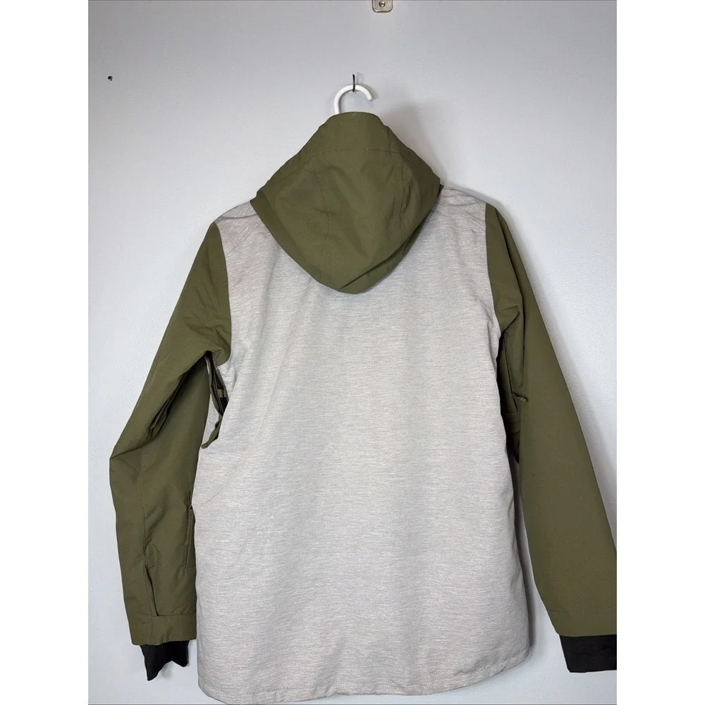 Quiksilver Ridge Youth XL Snow Jacket 10K DryFlight Gray Heather Olive EUC
